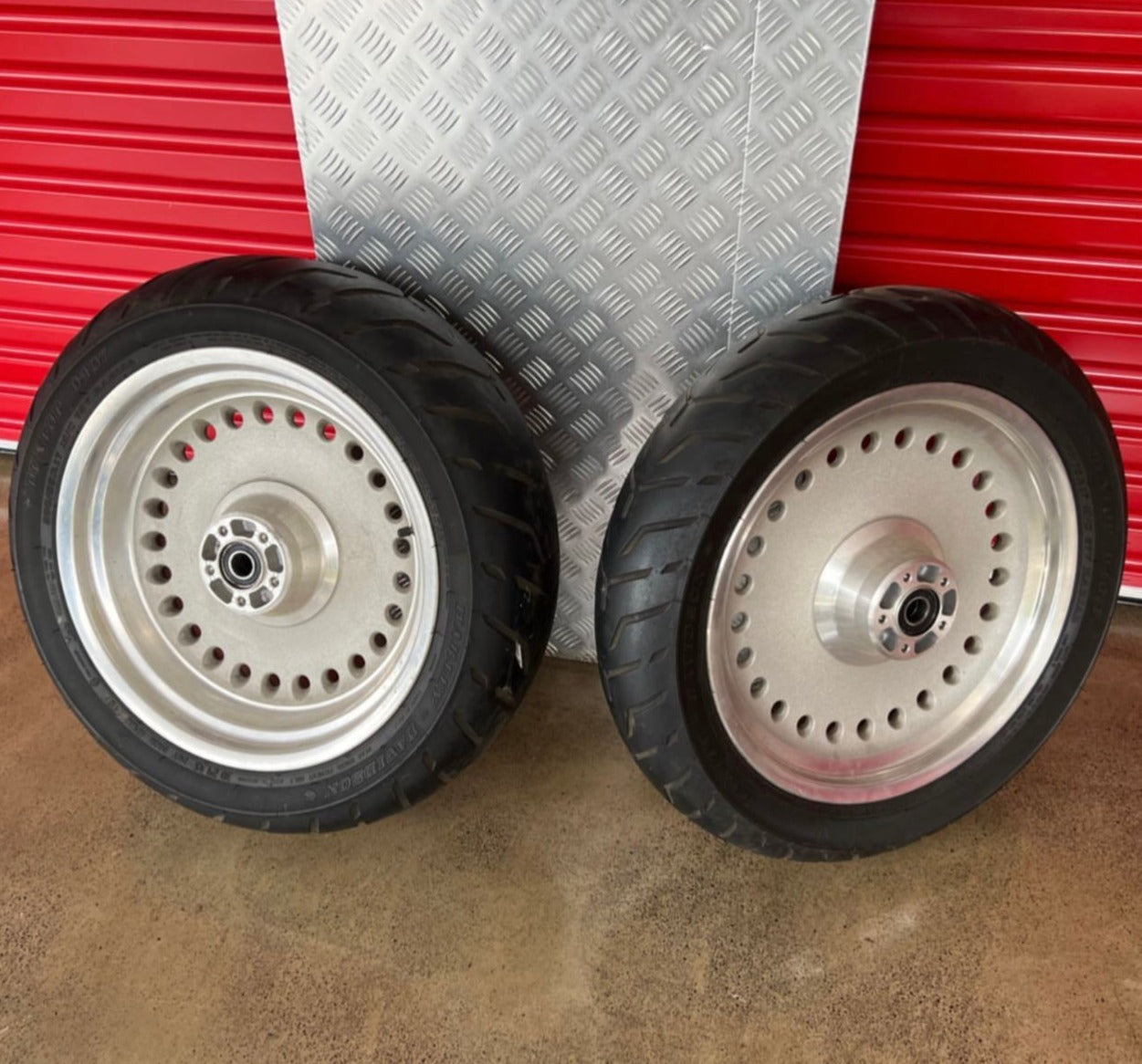 Harley Davidson Fatboy rims with tyres