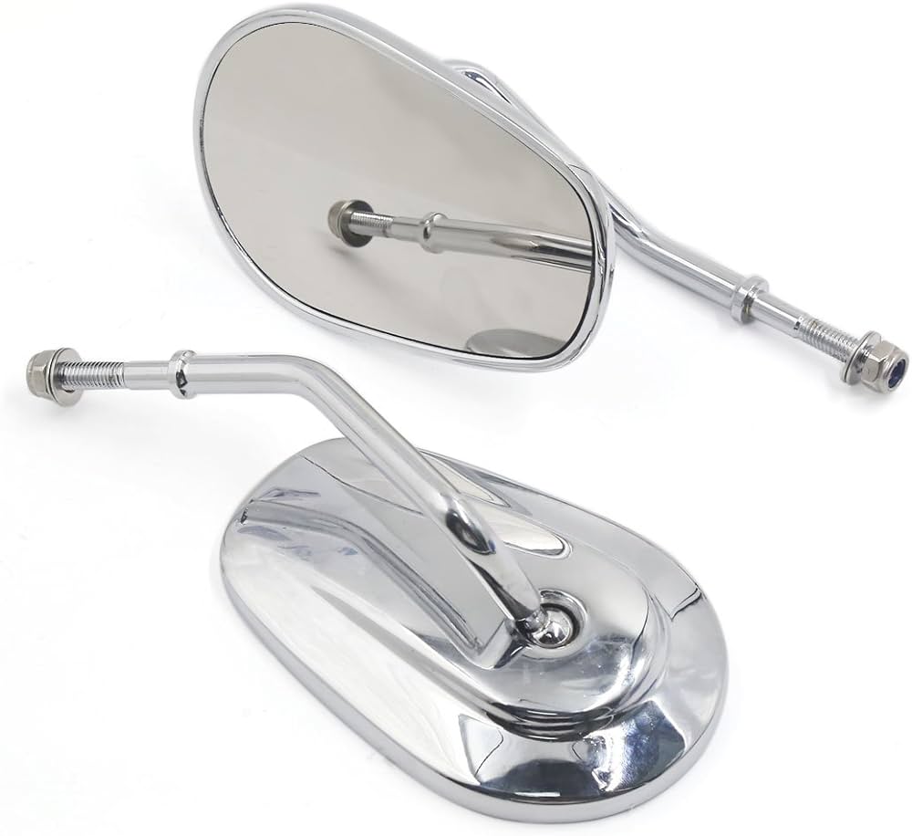 BLACK & CHROME OEM STYLE MIRRORS FOR HARLEY DAVIDSON