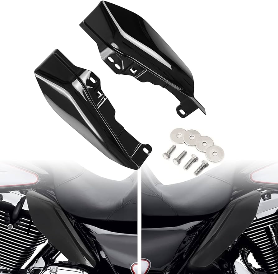 GLOSS BLACK 2017-UP MID FRAME HEAT DEFLECTORS FOR TOURING HARLEY DAVIDSONS