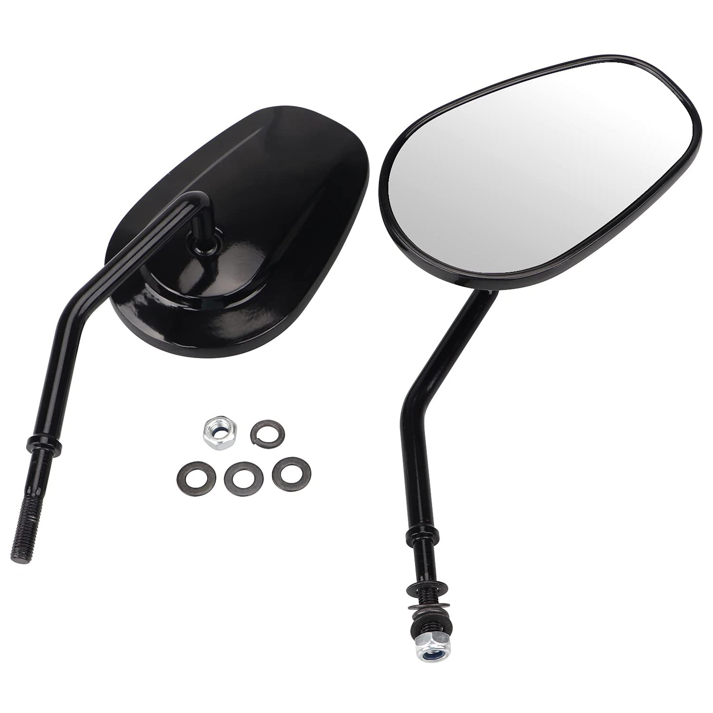 BLACK & CHROME OEM STYLE MIRRORS FOR HARLEY DAVIDSON