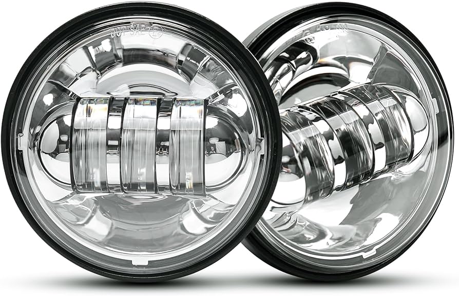 4.5IN LED AUX SPOTS FOR HARLEY DAVIDSON CHROME & BLACK