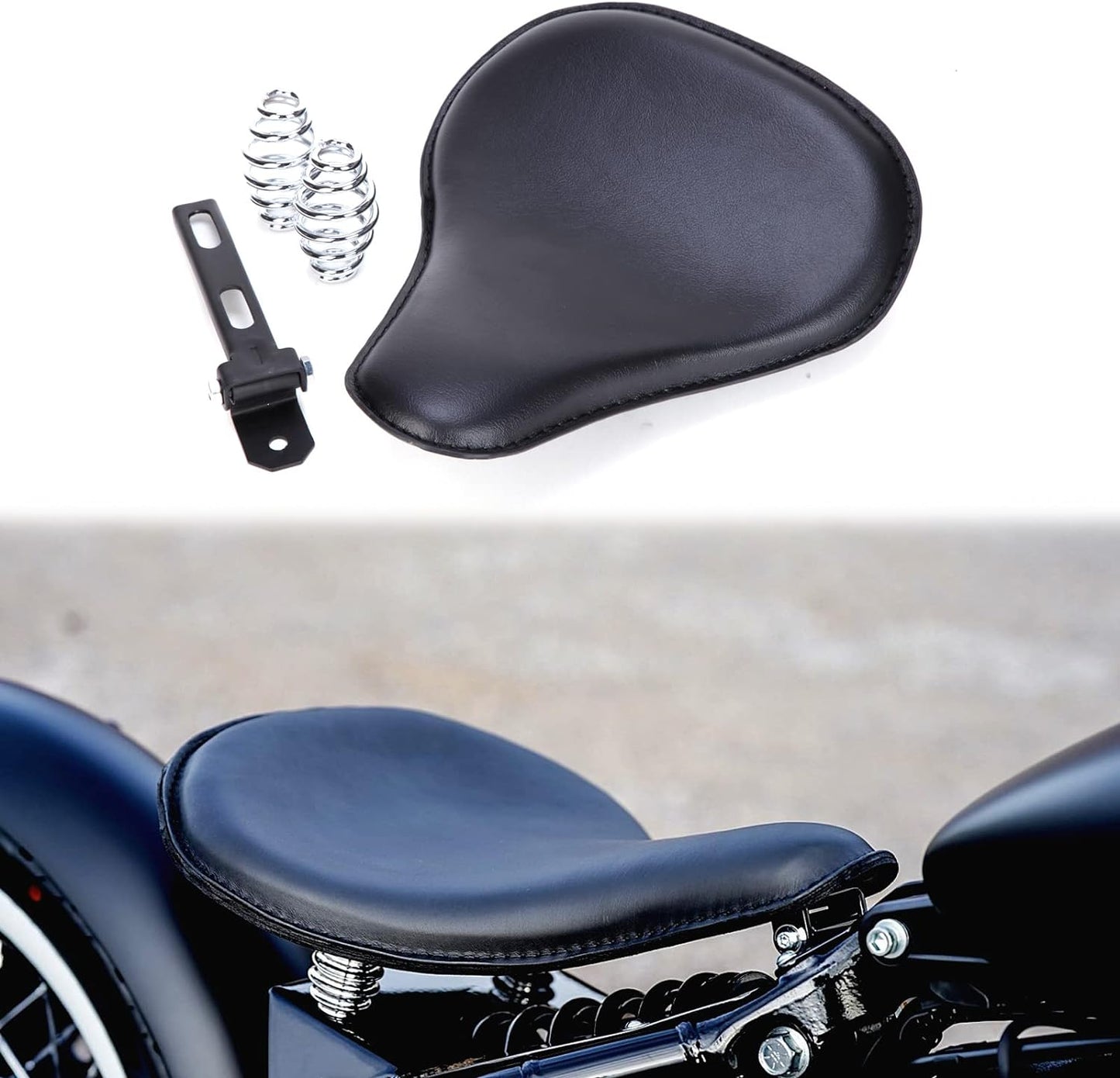 Motorcycle Seats with 3 Inch Spring Mount Kit for Chopper Bobber Sportster XL883/1200