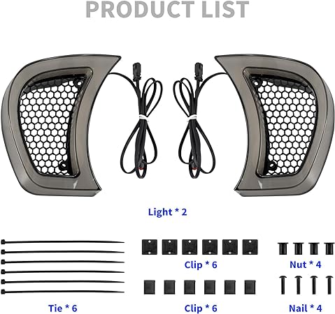 Tracer Headlight Vent Accents For Harley Road Glide 2015-2023 insert