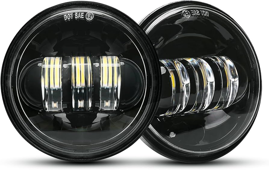 4.5IN LED AUX SPOTS FOR HARLEY DAVIDSON CHROME & BLACK