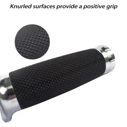 BLACK ALLOY RUBBER GRIPS FOR CABLE THROTTLE HARLEY DAVIDSON